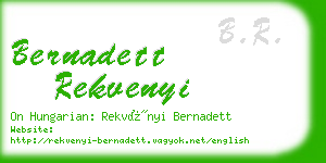 bernadett rekvenyi business card